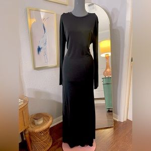 RALPH LAUREN long slinky black dress